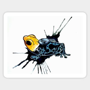 "Fantastic Dad" N. Fantastica Dart Frog & Tadpole Watercolor Sticker